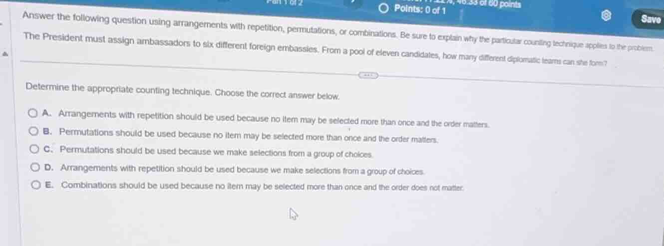 answer the following question using arrangements with repetition, permu…