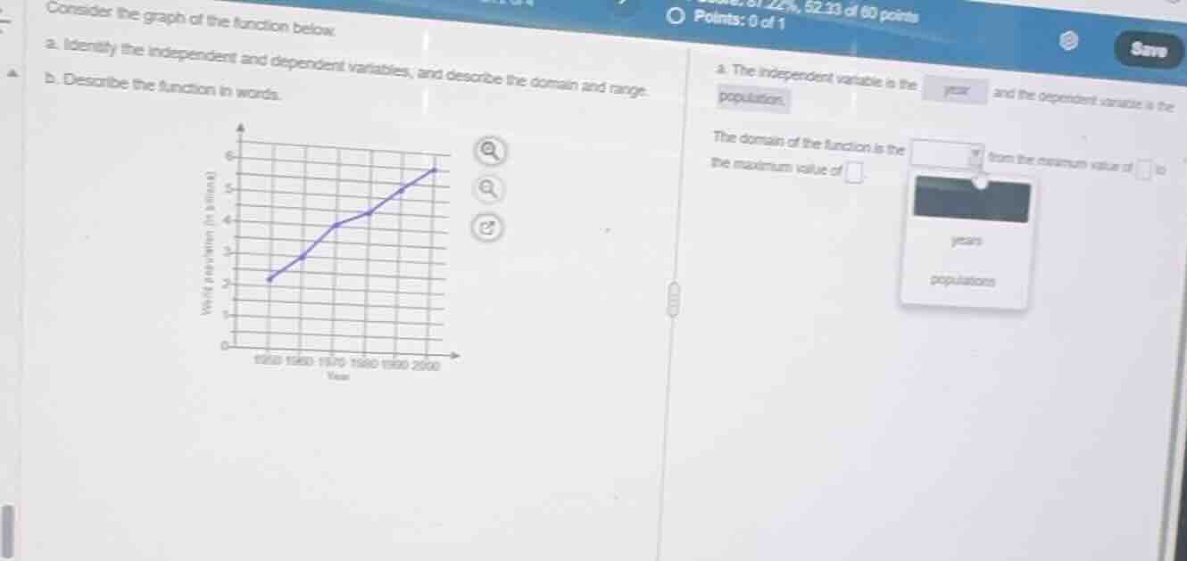 consider the graph of the function below. a. identify the independent a…