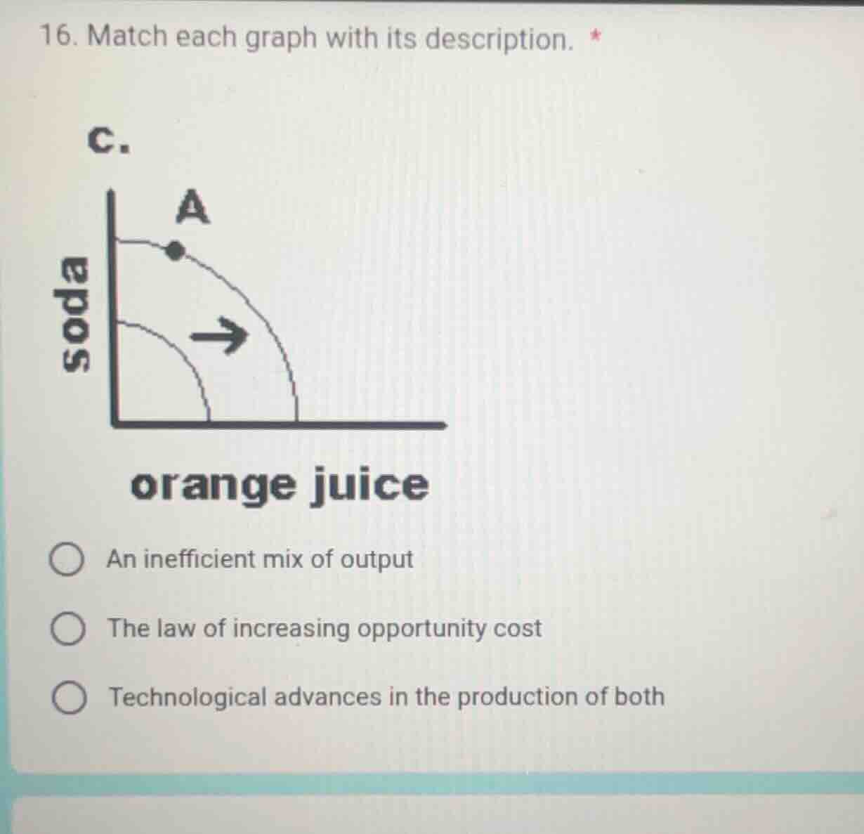 16. match each graph with its description. * c. soda orange juice - an …