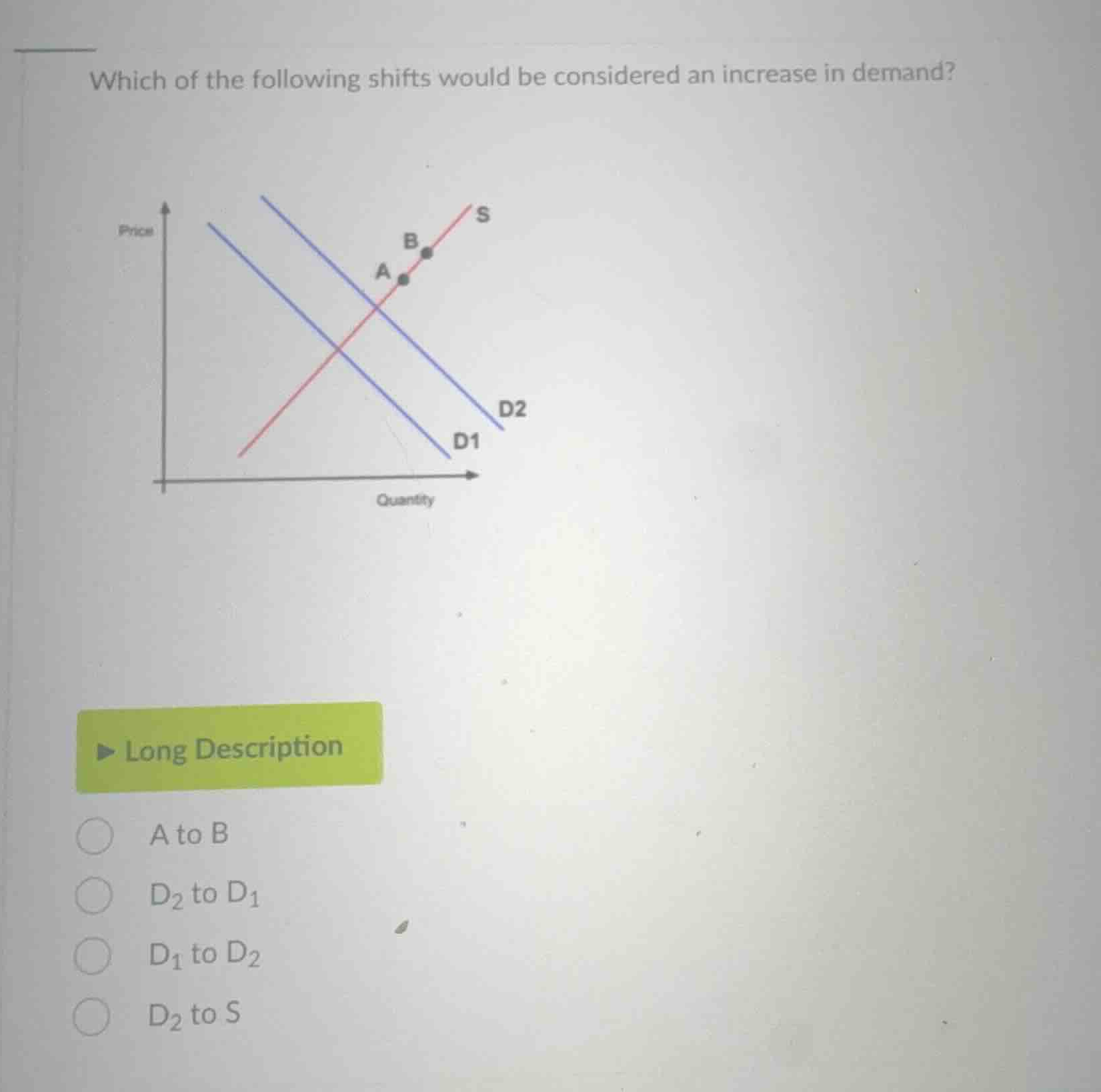 which of the following shifts would be considered an increase in demand…