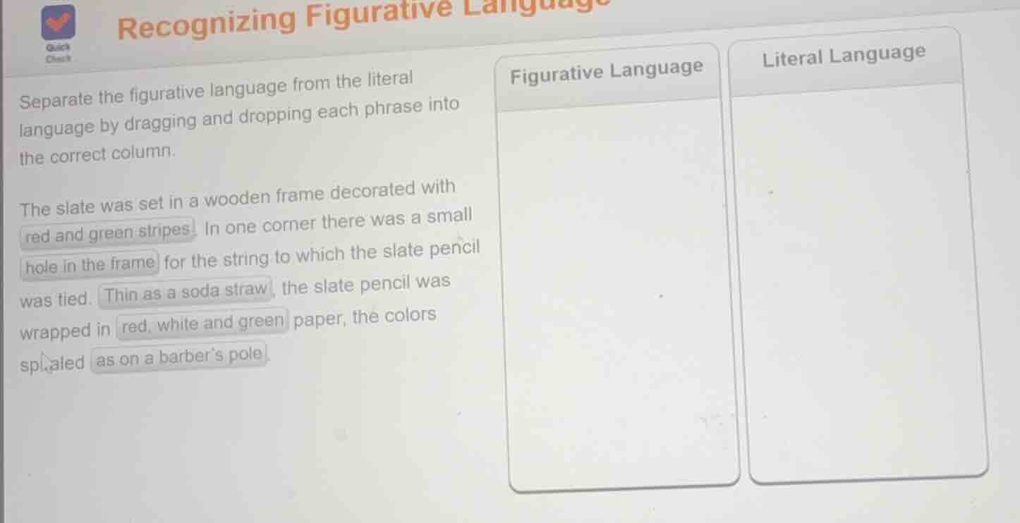 recognizing figurative language separate the figurative language from t…