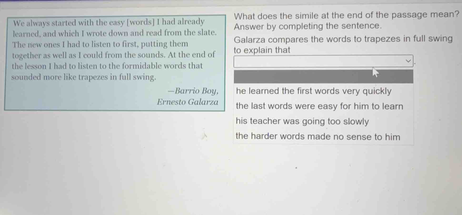 we always started with the easy words i had already learned, and which …