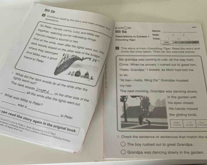 bii 5b ii continue reading the story and then answer the questions. so …