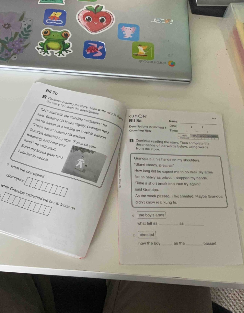 kumon bii 8a descriptions in context 1 crouching tiger name: date: / / …
