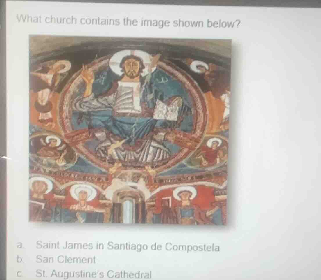 what church contains the image shown below? a. saint james in santiago …