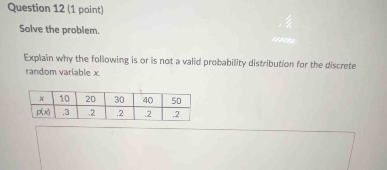 question 12 (1 point) solve the problem. explain why the following is o…