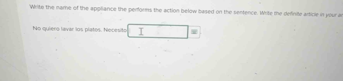 write the name of the appliance the performs the action below based on …