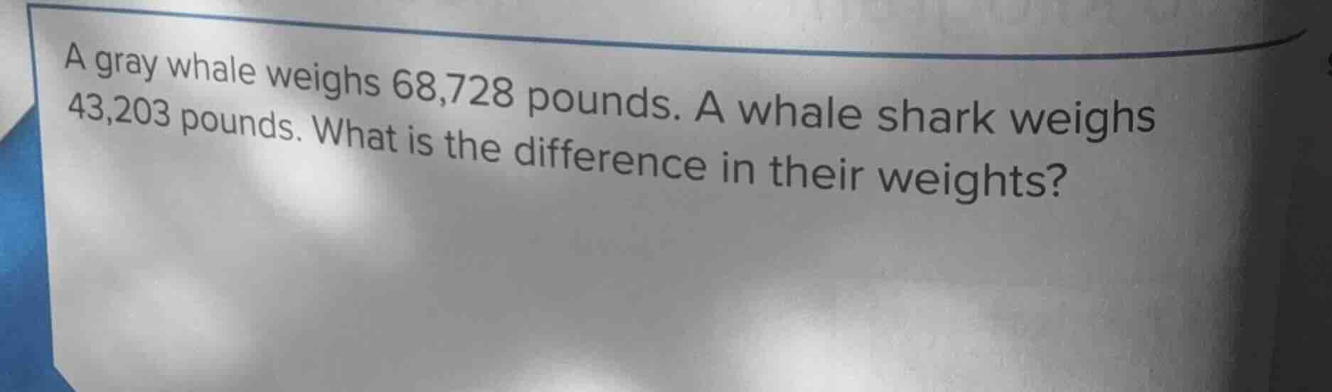 a gray whale weighs 68,728 pounds. a whale shark weighs 43,203 pounds. …