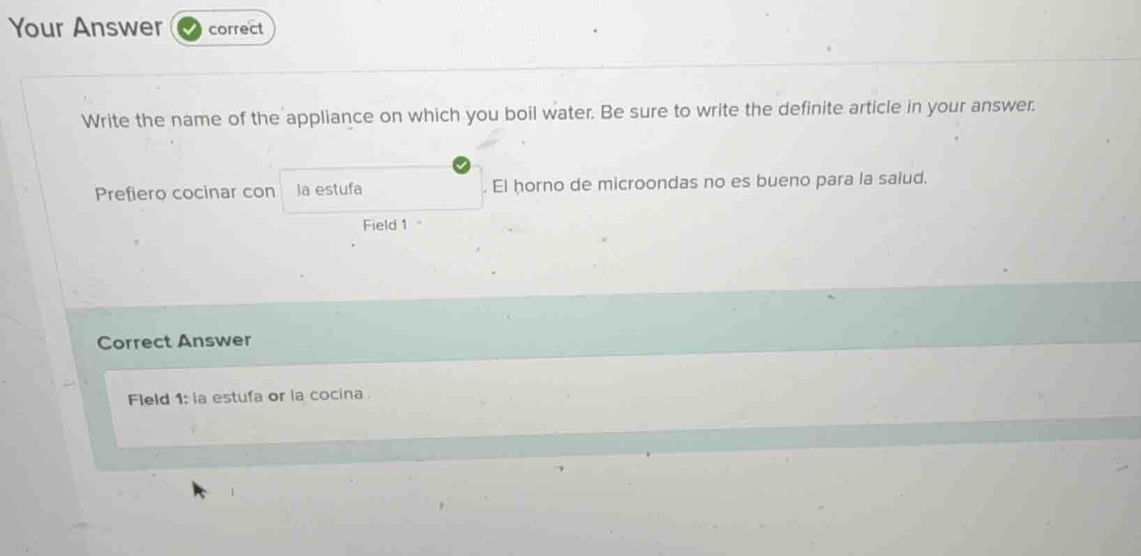 write the name of the appliance on which you boil water. be sure to wri…