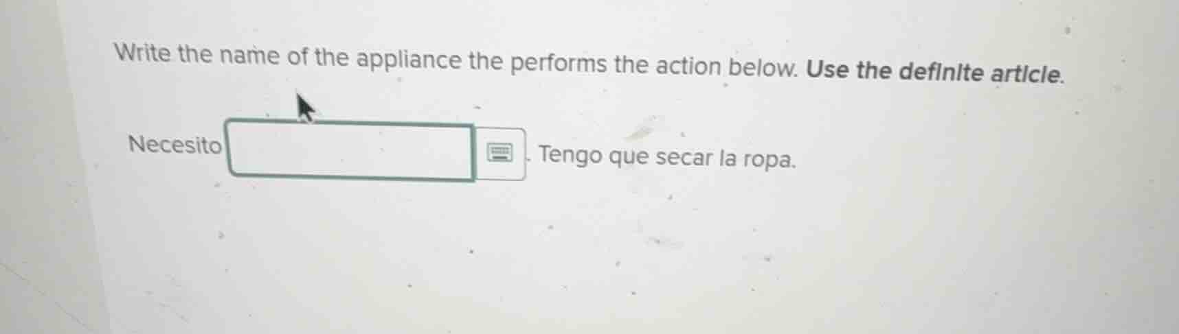 write the name of the appliance the performs the action below. use the …