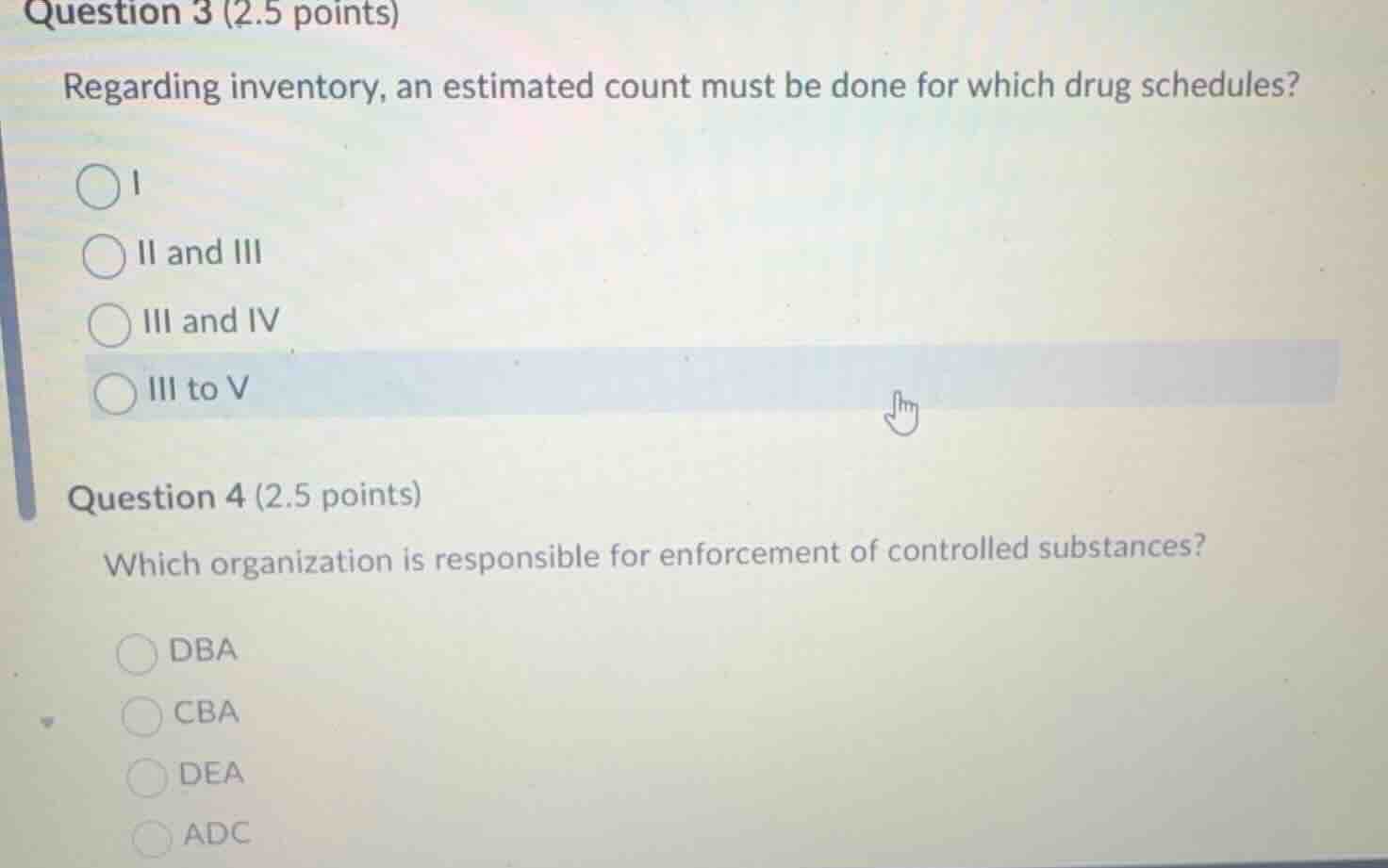 question 3 (2.5 points) regarding inventory, an estimated count must be…