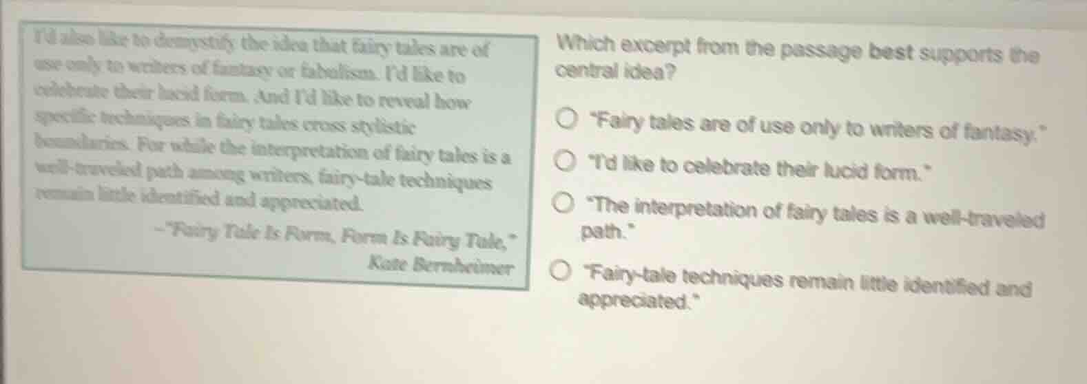 id also like to demystify the idea that fairy tales are of use only to …