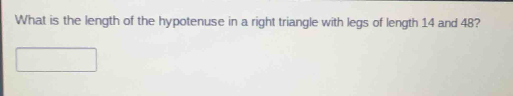 what is the length of the hypotenuse in a right triangle with legs of l…