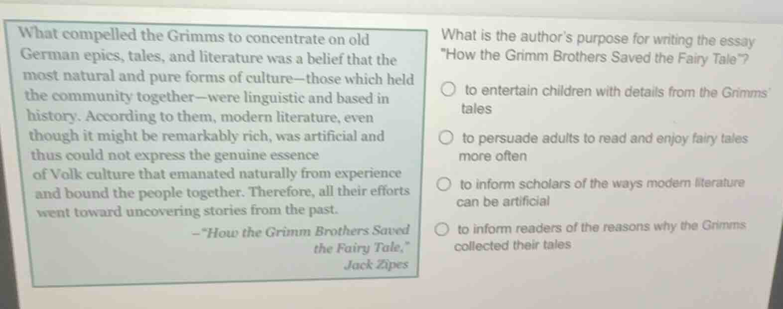 what compelled the grimms to concentrate on old german epics, tales, an…