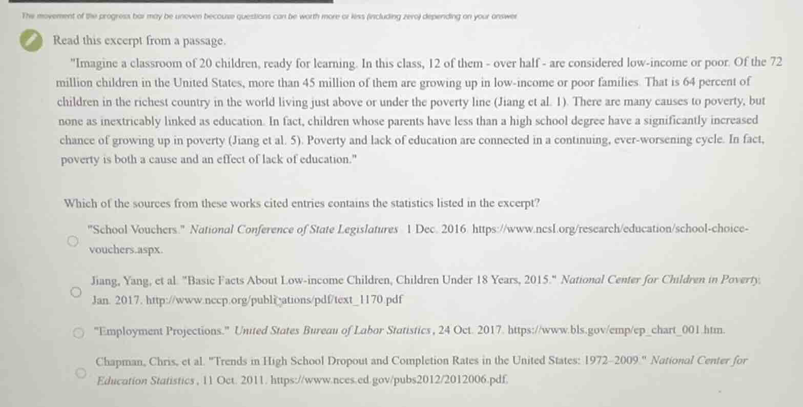 read this excerpt from a passage. \imagine a classroom of 20 children, …