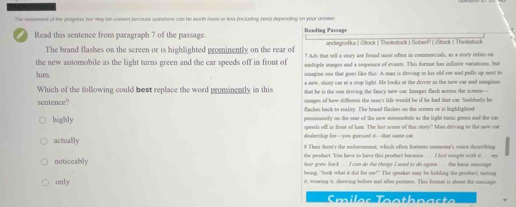 read this sentence from paragraph 7 of the passage. the brand flashes o…