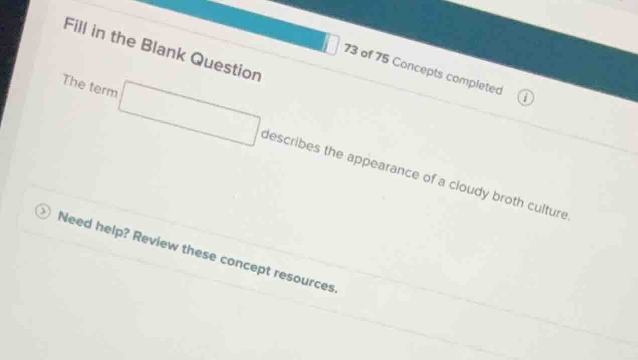 fill in the blank question the term describes the appearance of a cloud…
