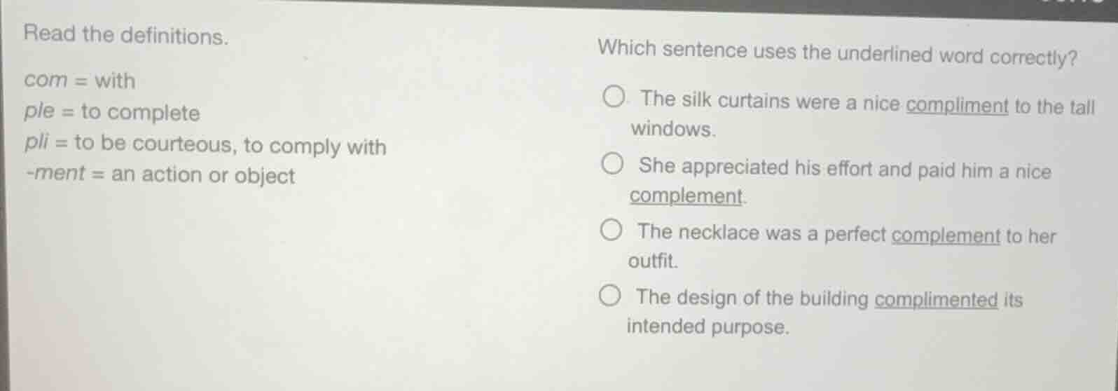 read the definitions. com = with ple = to complete pli = to be courteou…