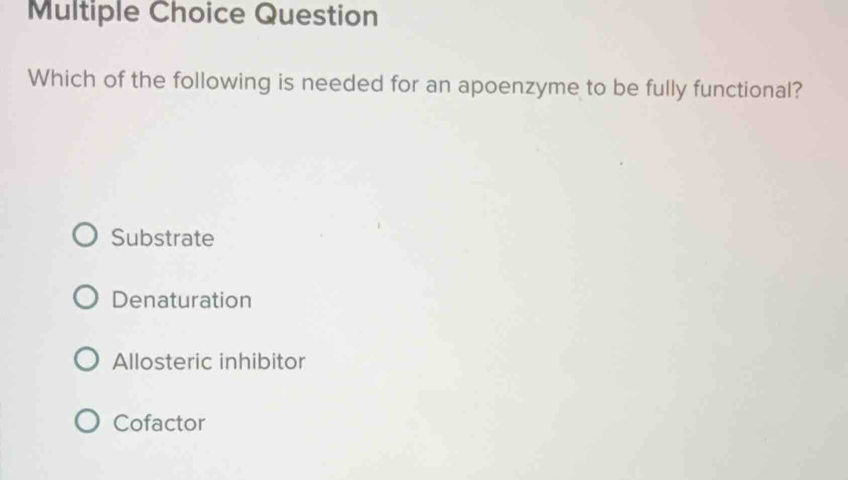 multiple choice question which of the following is needed for an apoenz…