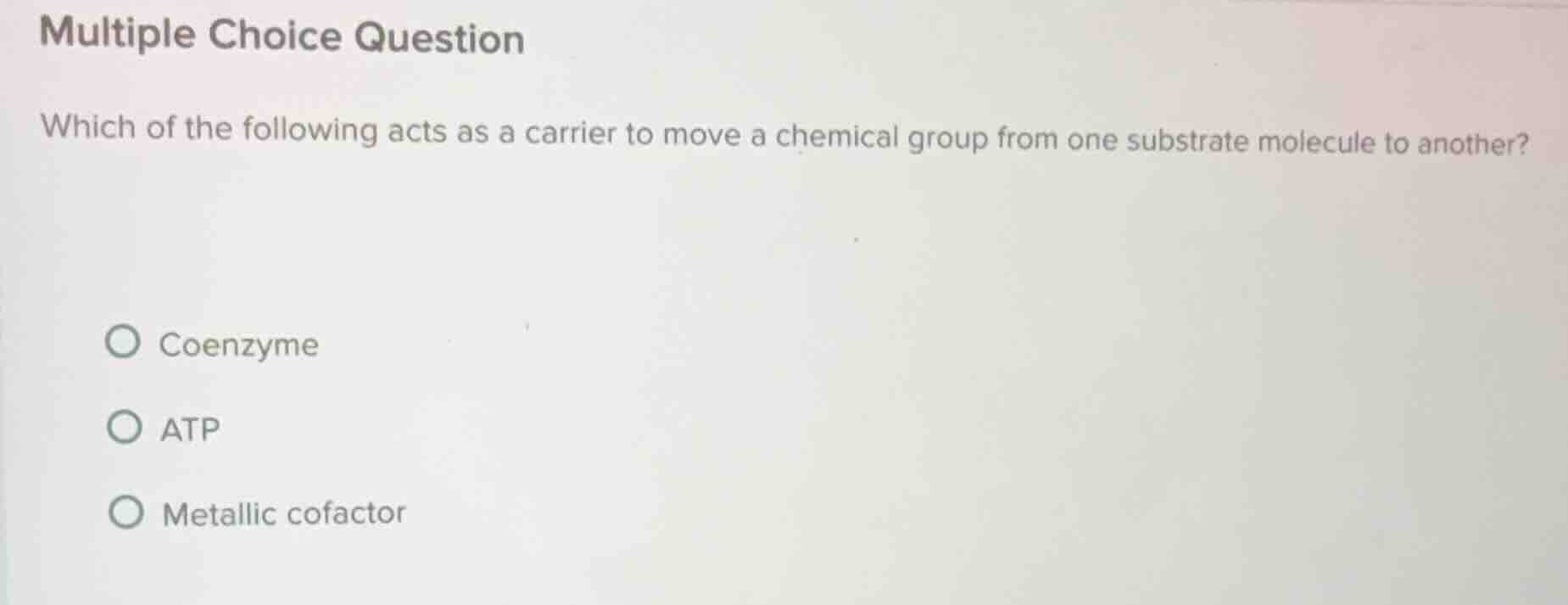 multiple choice question which of the following acts as a carrier to mo…