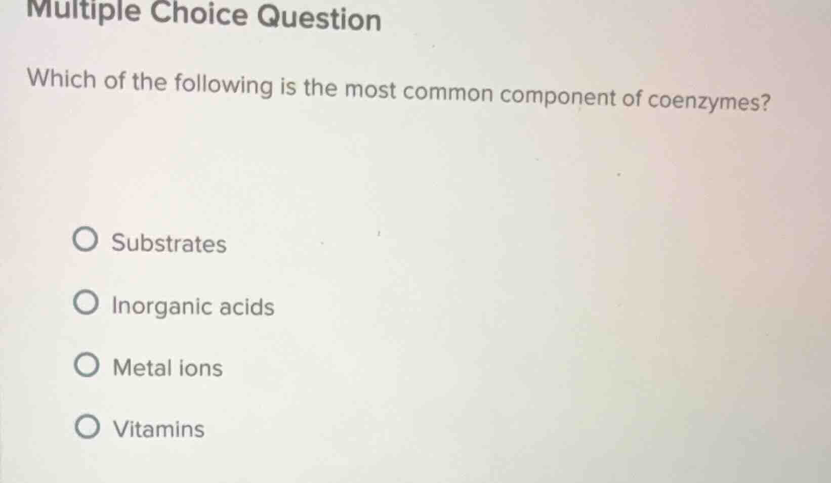 multiple choice question which of the following is the most common comp…