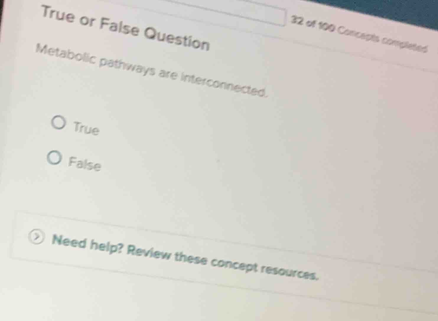 true or false question metabolic pathways are interconnected. true false