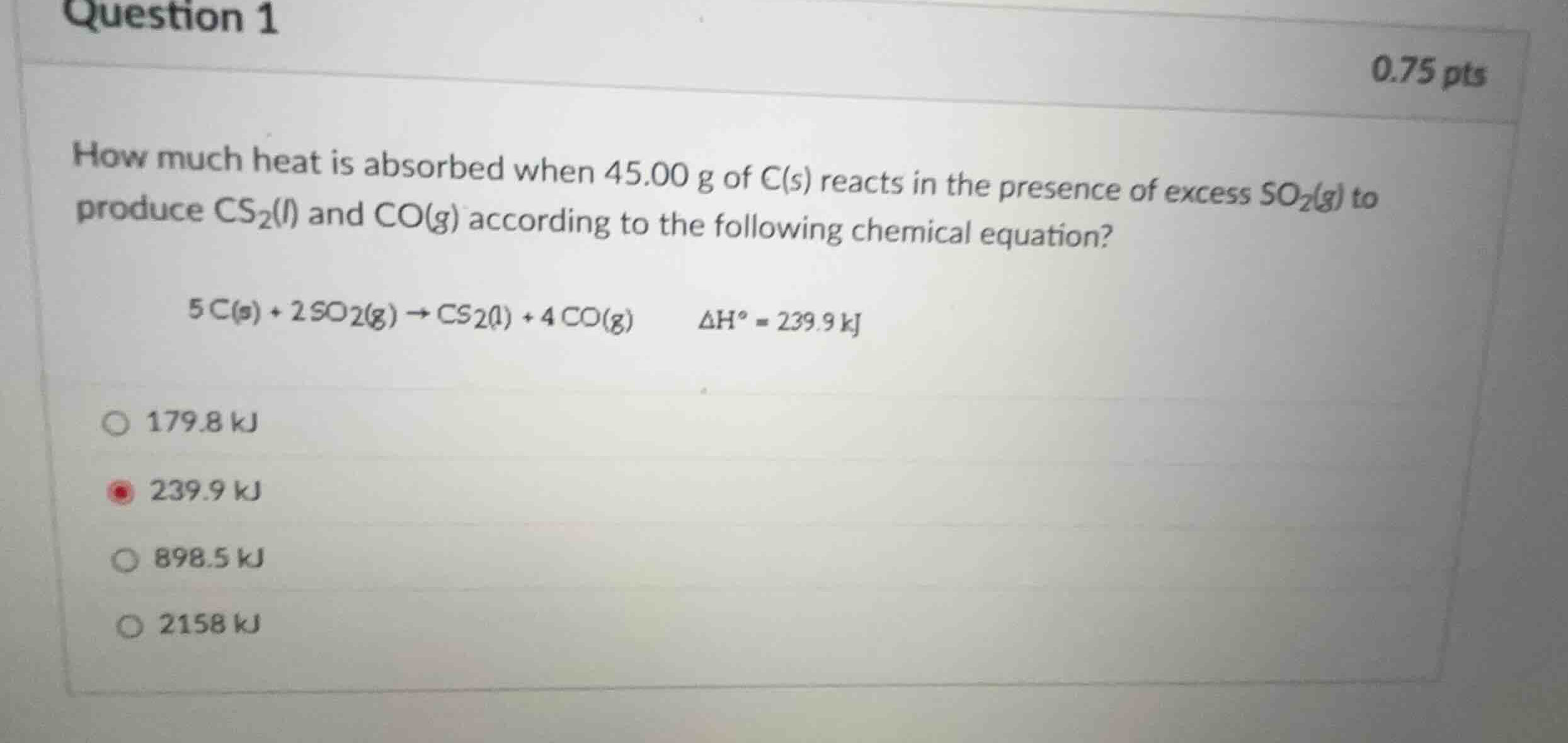 how much heat is absorbed when \\(45.00\\text{ g}\\) of \\(\\text{c}(s)…