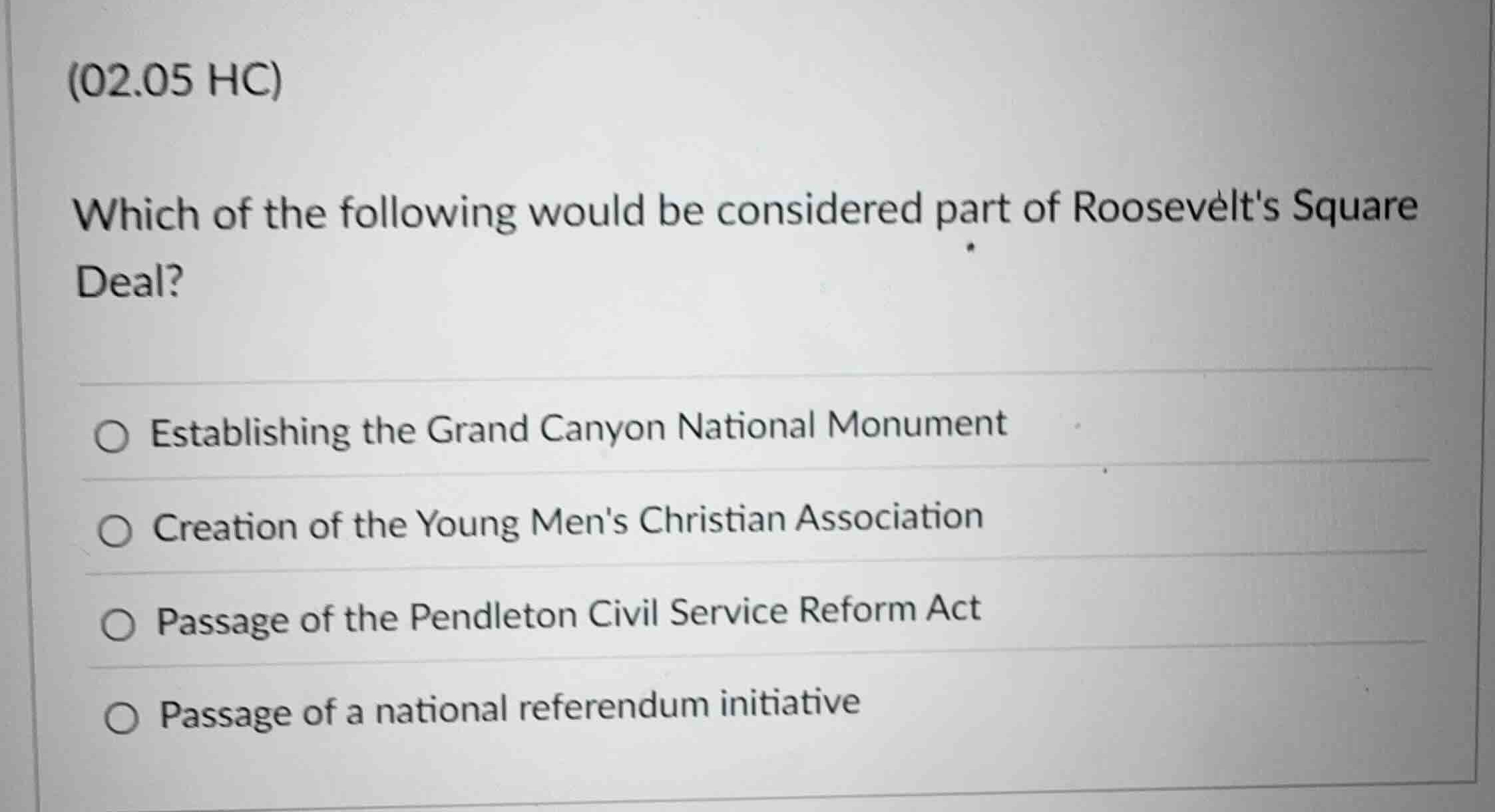 (02.05 hc) which of the following would be considered part of roosevelt…
