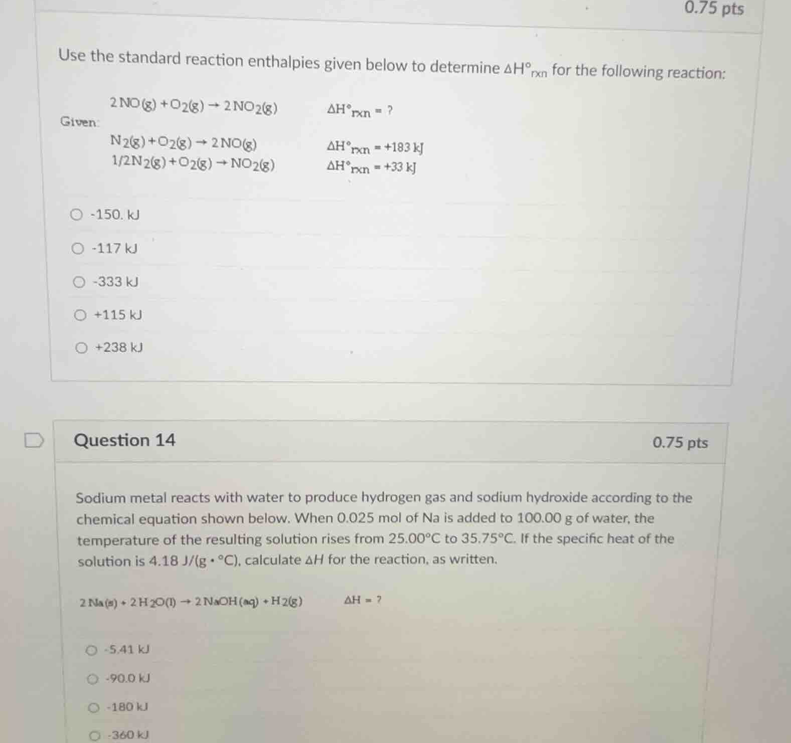 use the standard reaction enthalpies given below to determine \\(\\delt…