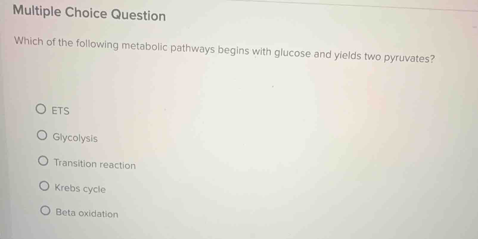 multiple choice question which of the following metabolic pathways begi…