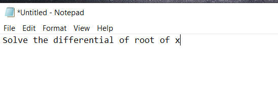 solve the differential of root of x
