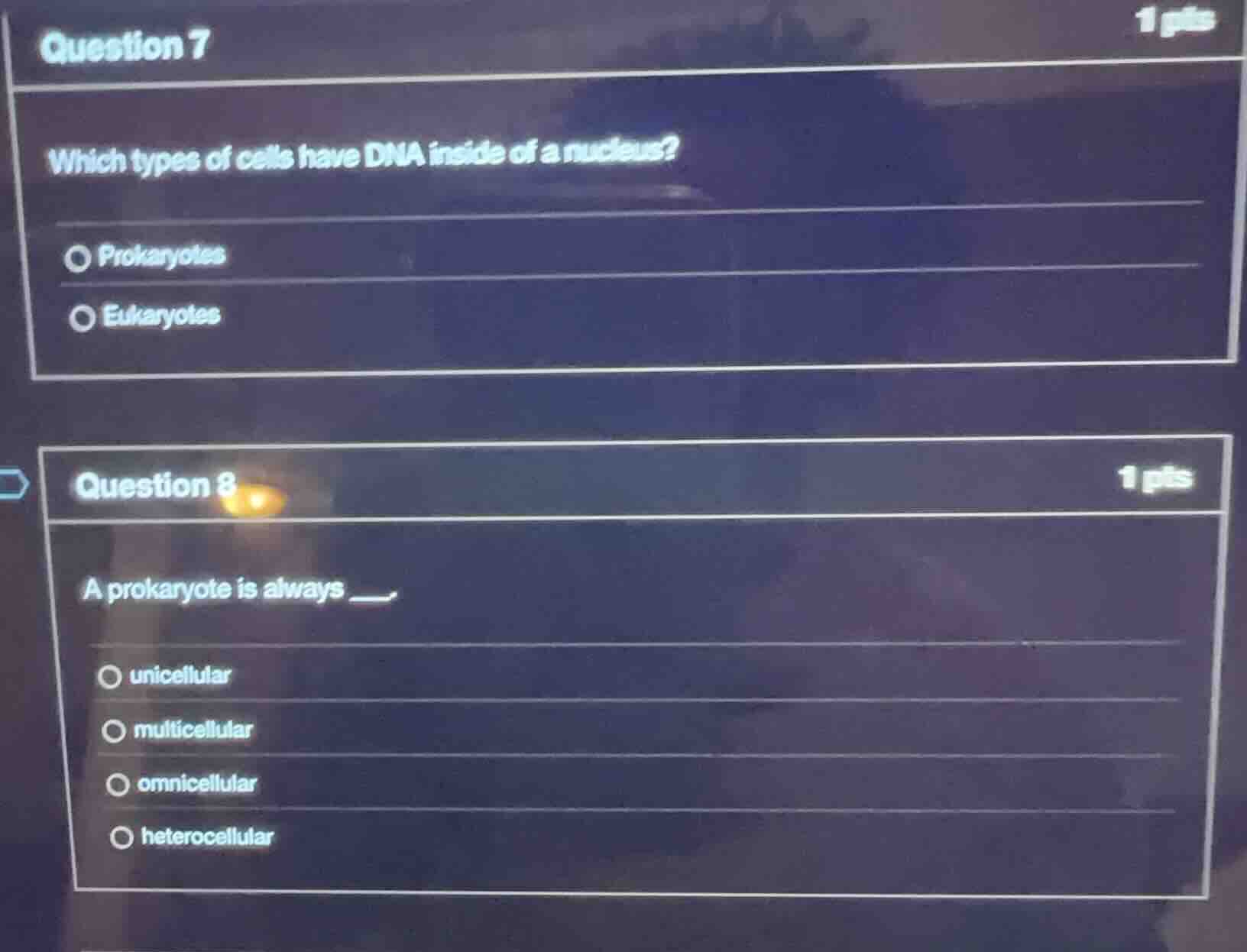 question 7 which types of cells have dna inside of a nucleus? - prokary…