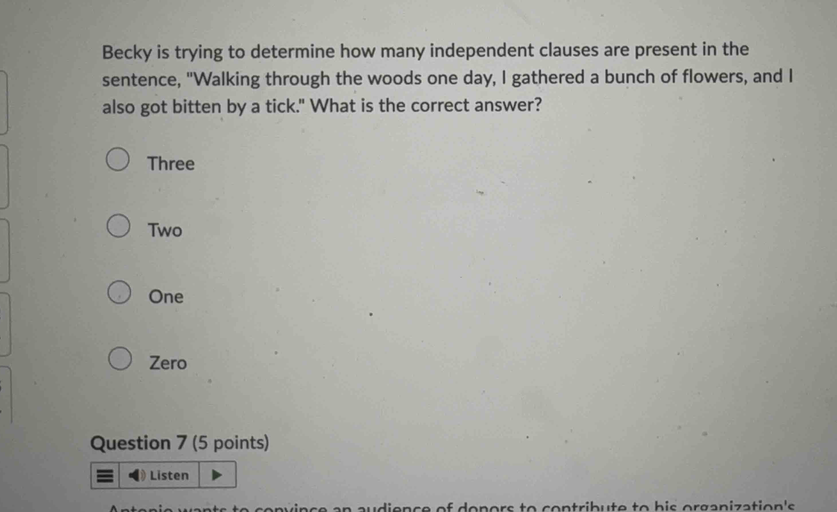 becky is trying to determine how many independent clauses are present i…