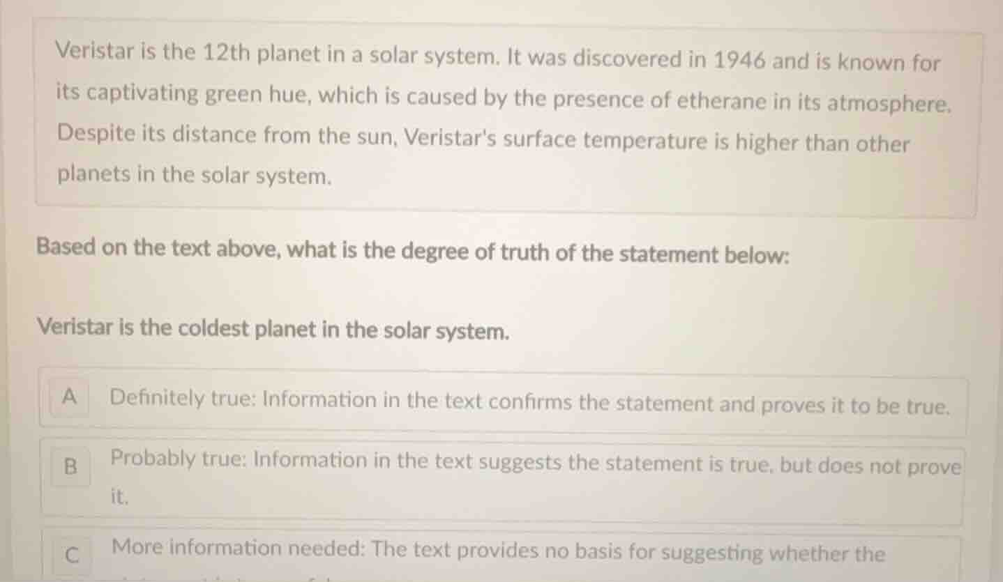 veristar is the 12th planet in a solar system. it was discovered in 194…