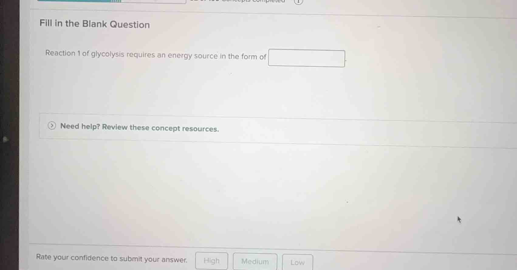 fill in the blank question reaction 1 of glycolysis requires an energy …