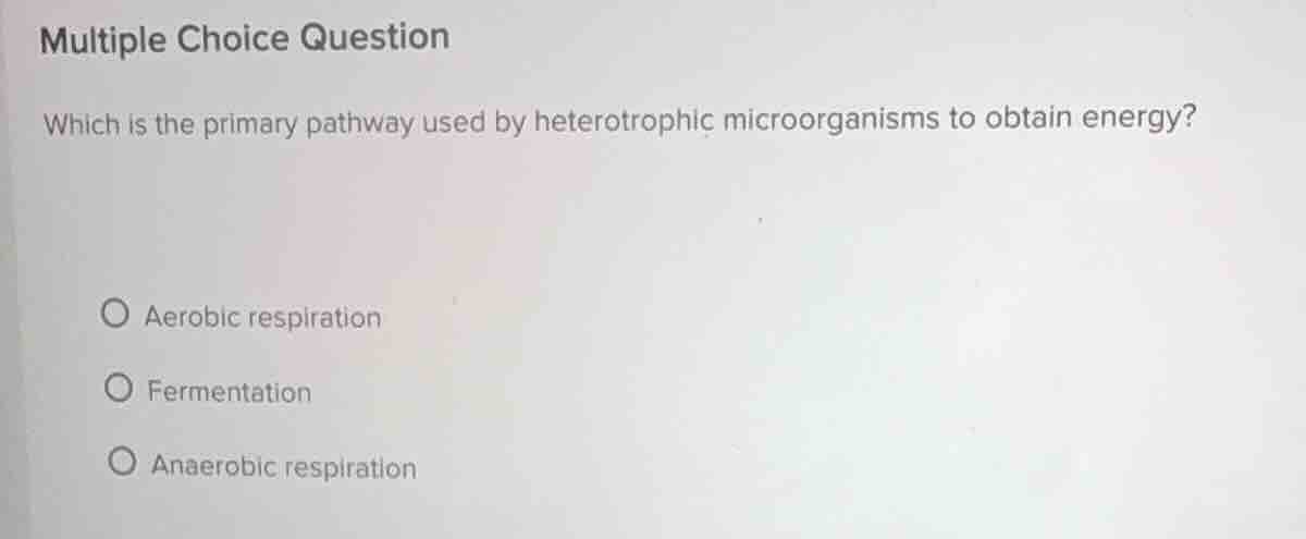 multiple choice question which is the primary pathway used by heterotro…
