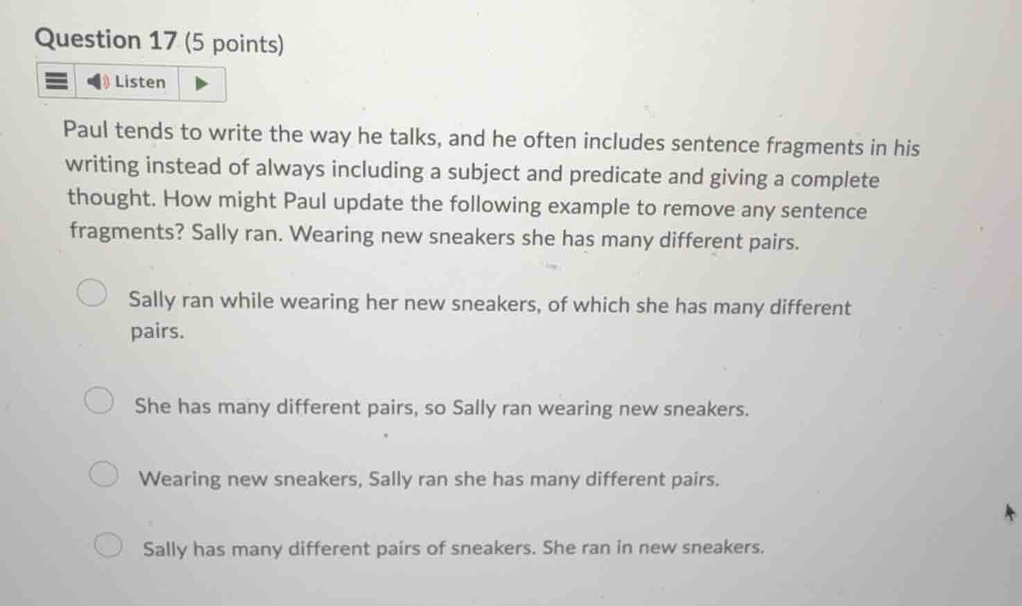 paul tends to write the way he talks, and he often includes sentence fr…