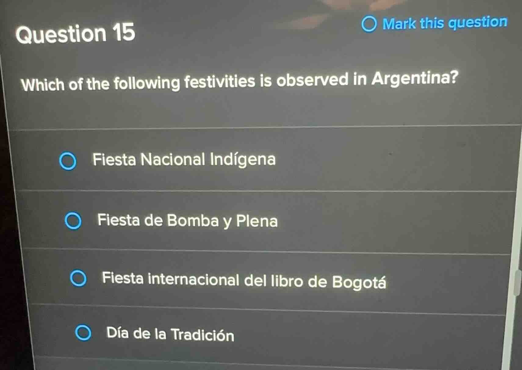 question 15 which of the following festivities is observed in argentina…