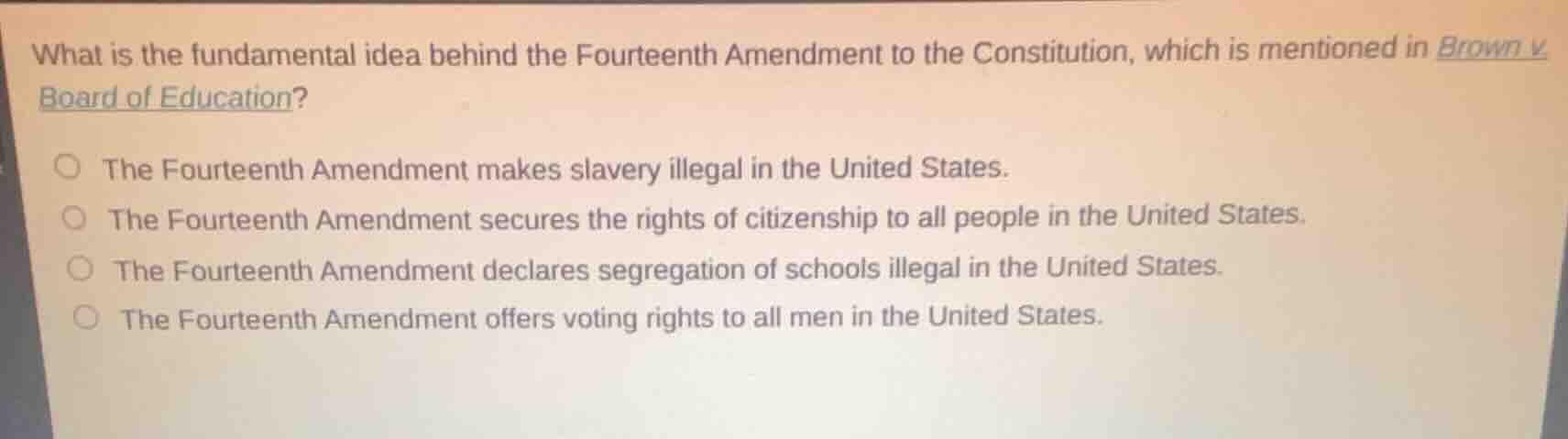 what is the fundamental idea behind the fourteenth amendment to the con…