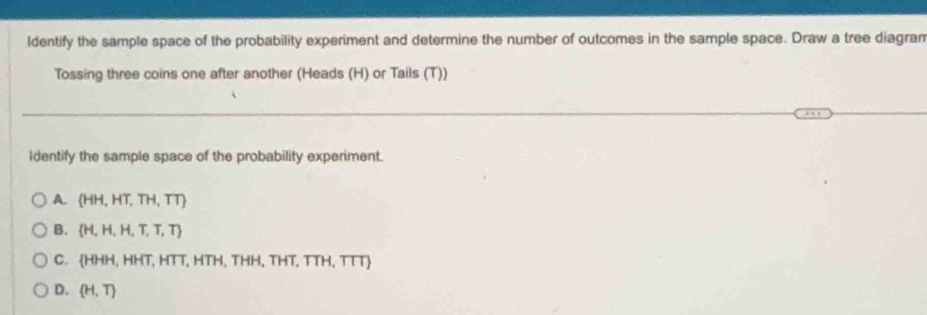 identify the sample space of the probability experiment and determine t…
