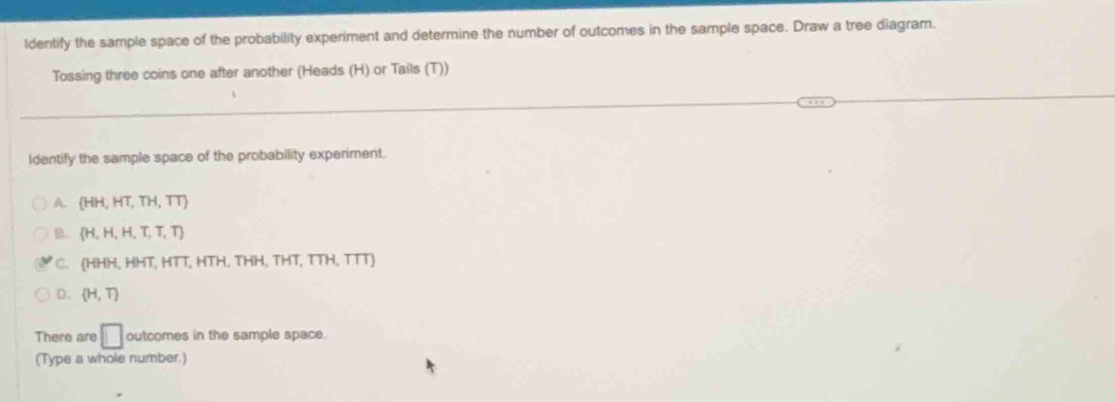 identify the sample space of the probability experiment and determine t…