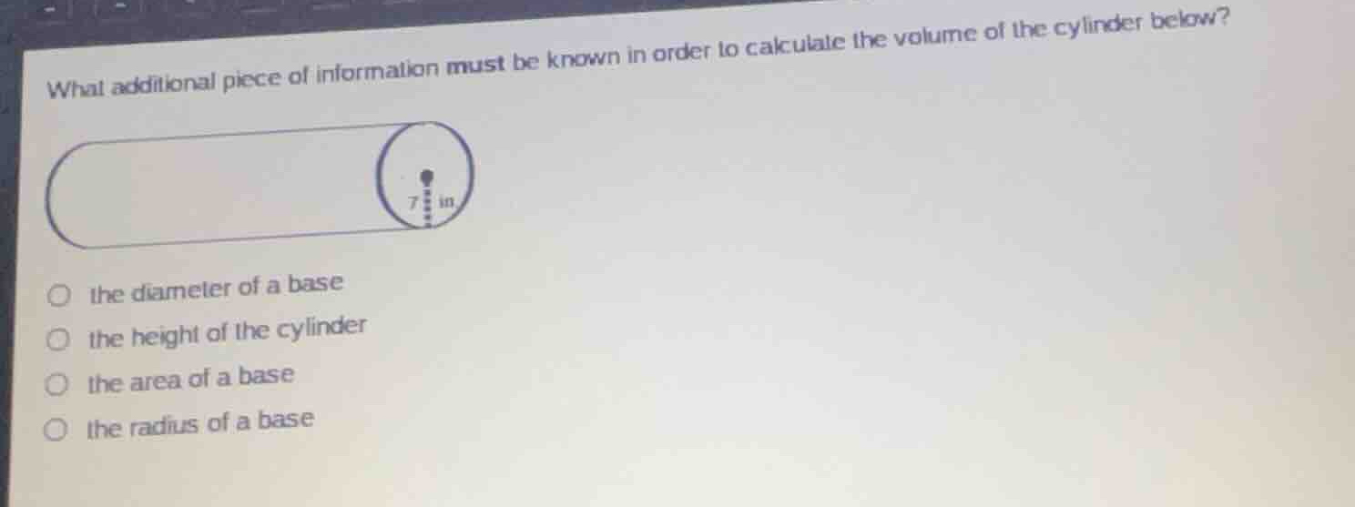 what additional piece of information must be known in order to calculat…