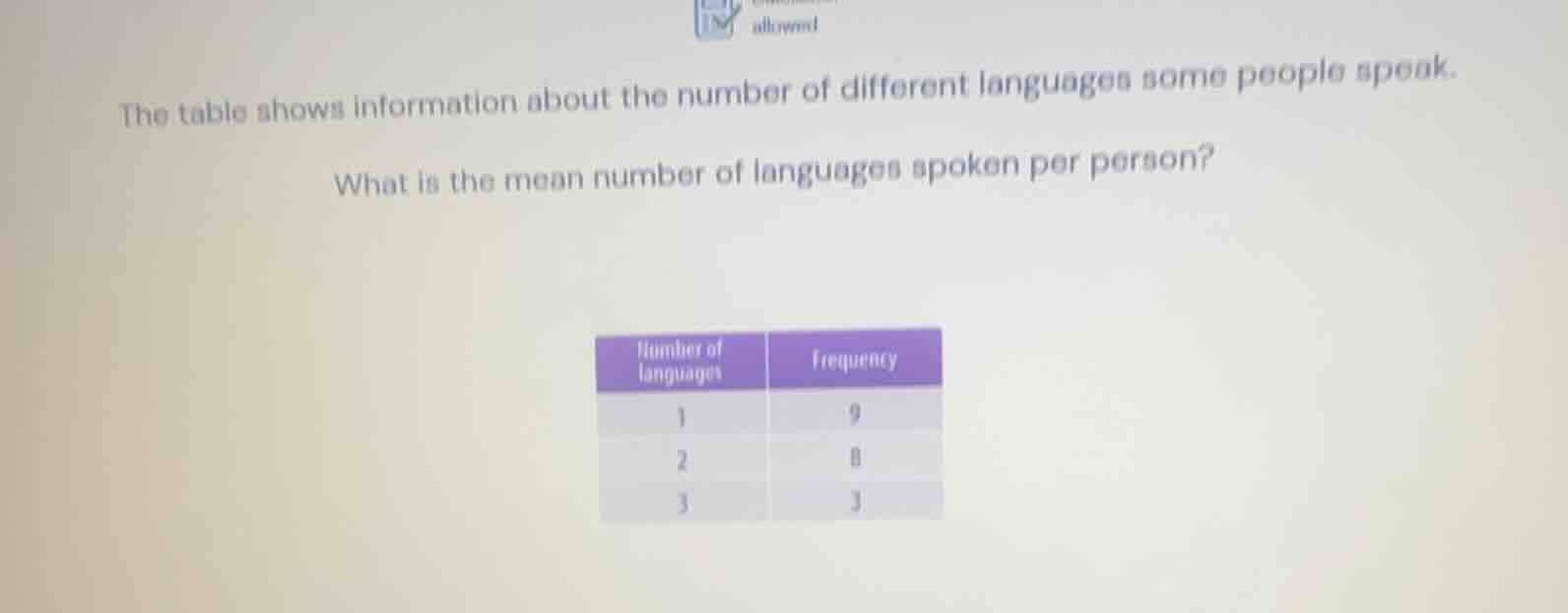 the table shows information about the number of different languages som…