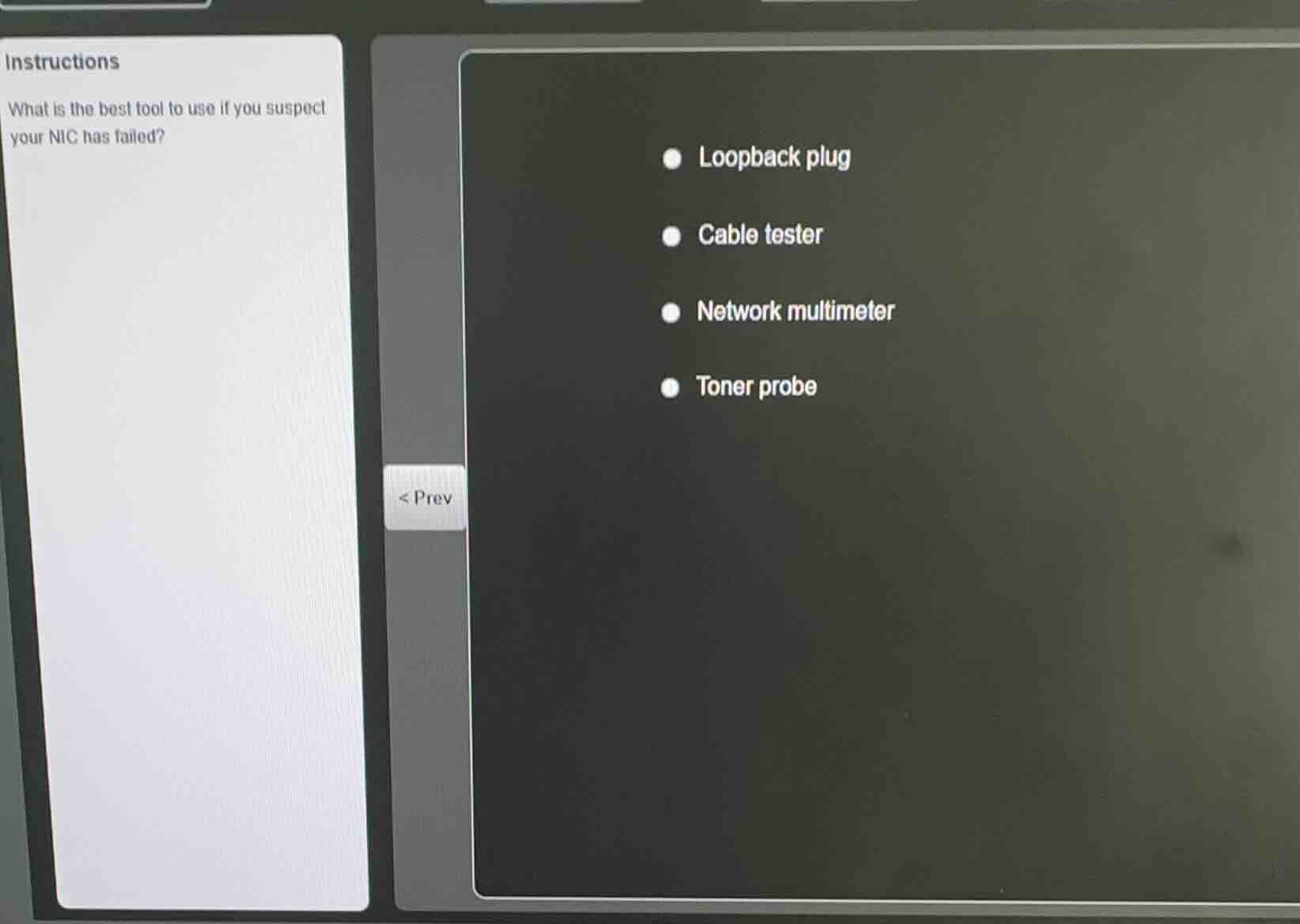 instructions what is the best tool to use if you suspect your nic has f…
