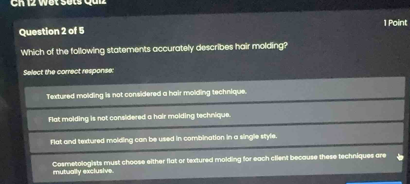question 2 of 5 which of the following statements accurately describes …
