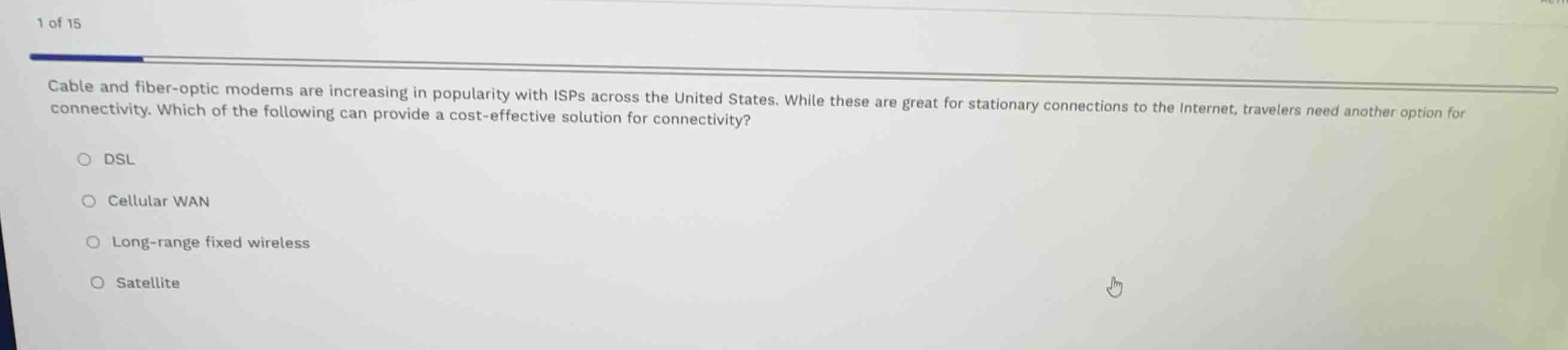 cable and fiber-optic modems are increasing in popularity with isps acr…