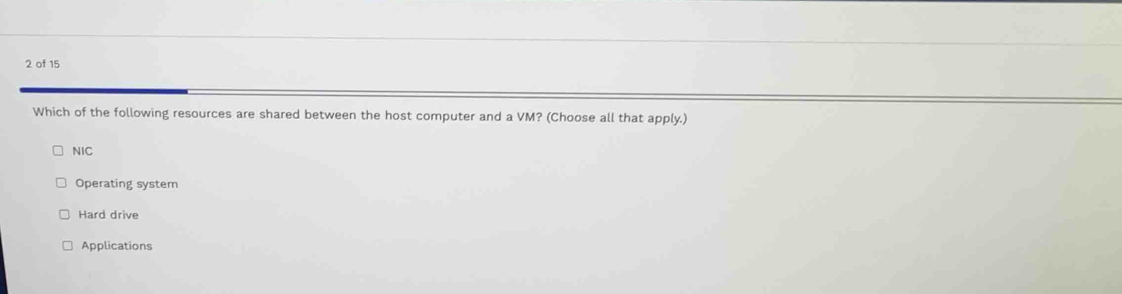 which of the following resources are shared between the host computer a…
