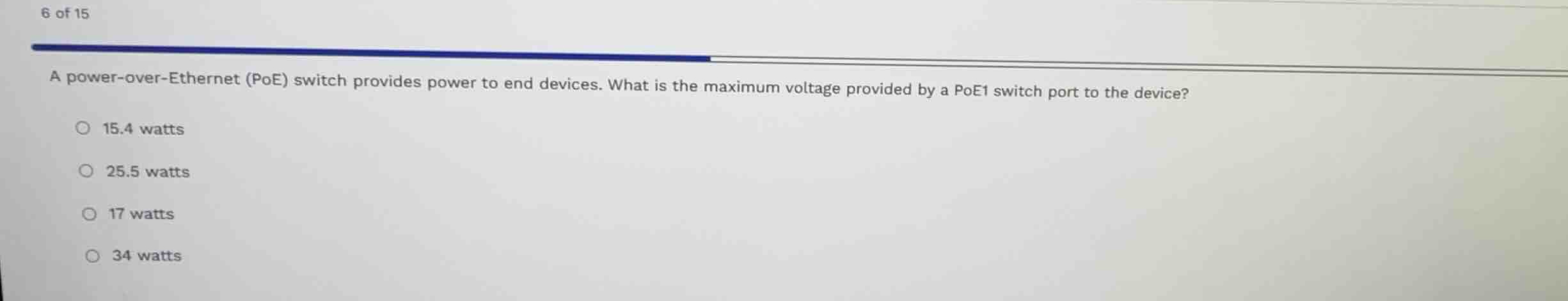 a power-over-ethernet (poe) switch provides power to end devices. what …