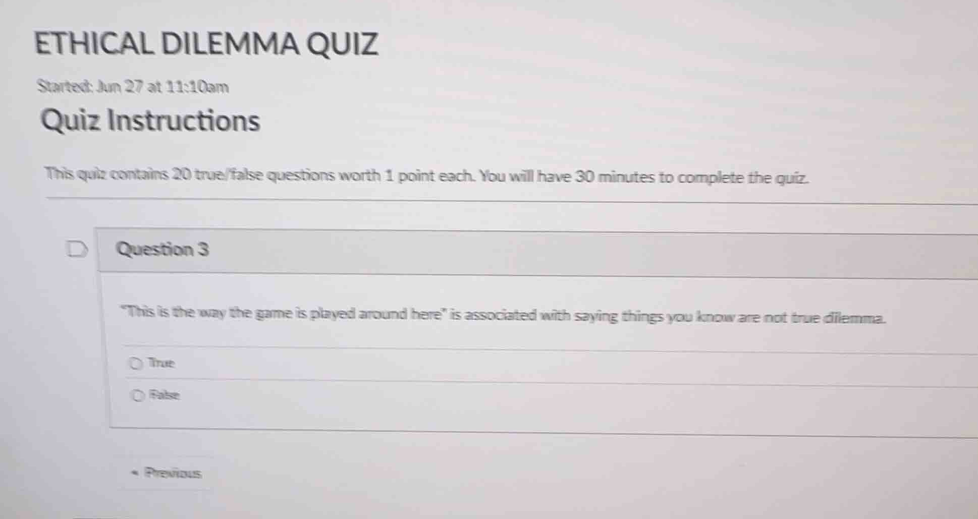 ethical dilemma quiz started: jun 27 at 11:10am quiz instructions this …