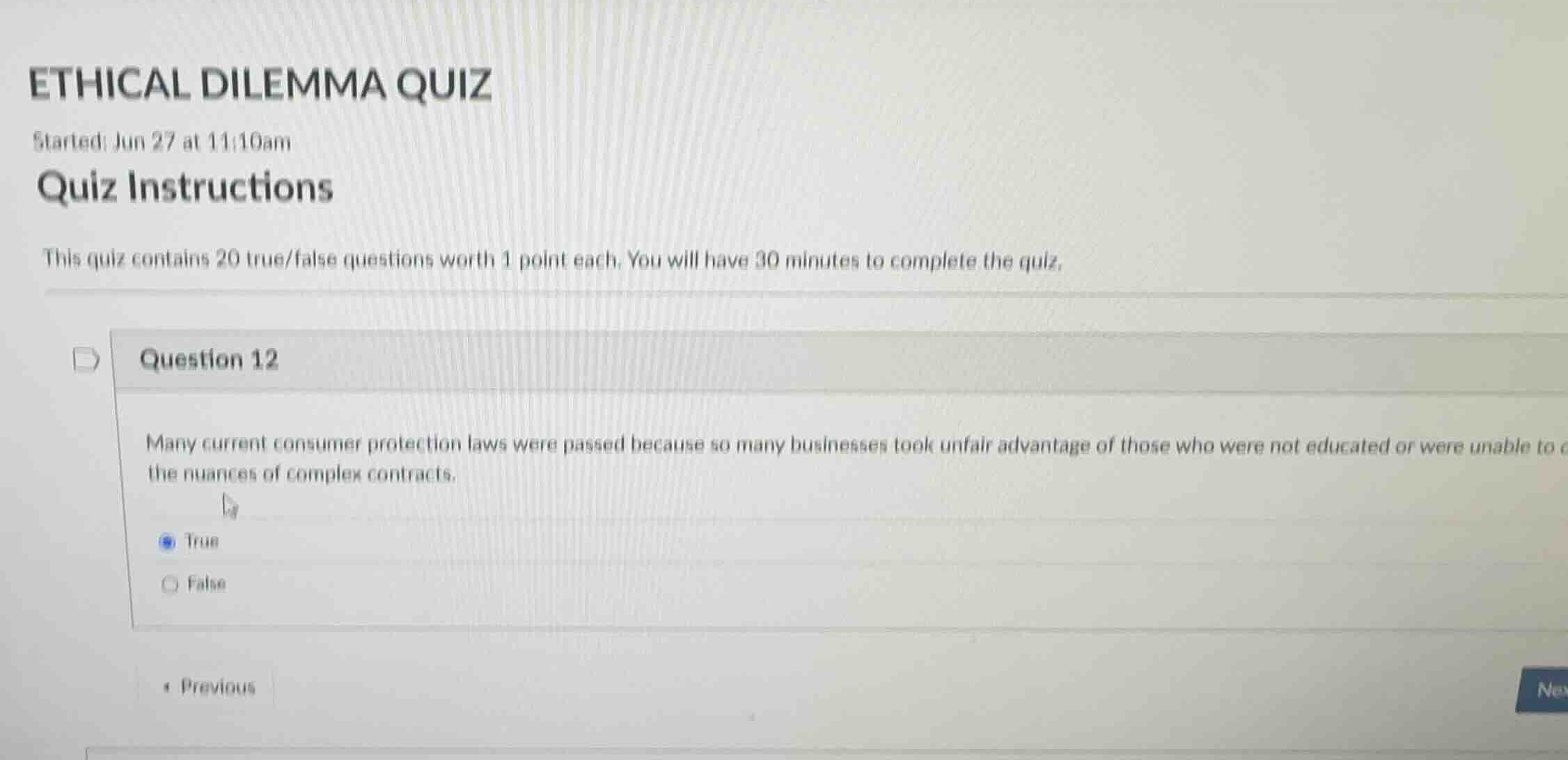 ethical dilemma quiz started: jun 27 at 11:10am quiz instructions this …